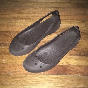 Brown Crocs Flats
